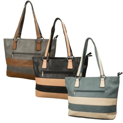 Τσάντα shopper/tote dariya® με ρίγες - Image 2