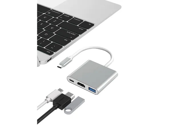 USB-C Hub 3in1 με HDMI 4K & USB 3.0 - Image 3