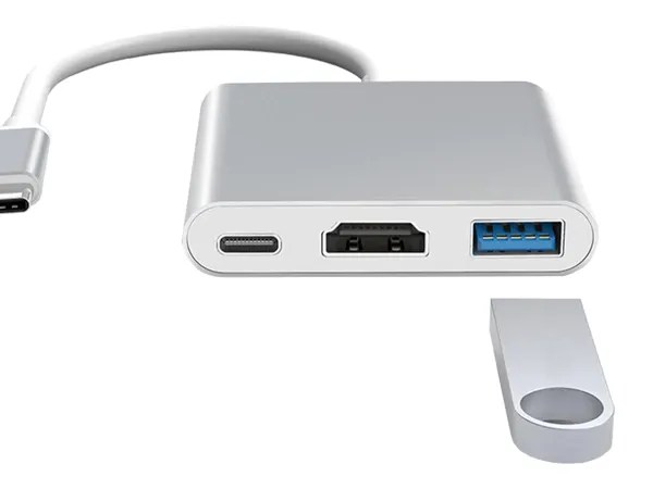 USB-C Hub 3in1 με HDMI 4K & USB 3.0 - Image 4