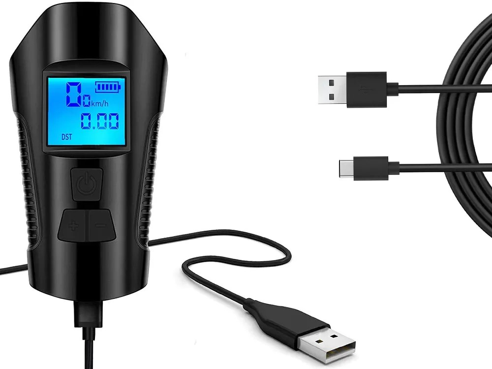 3σε1 Φως Ποδηλάτου με LED, Κόρνα & Χιλιομετρητή - Image 6