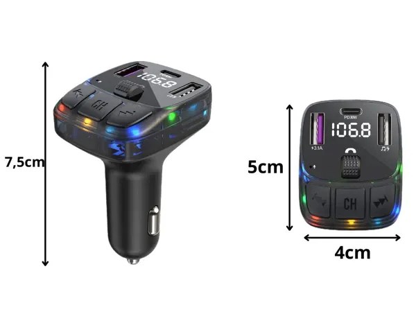 Φορτιστής Αυτοκινήτου, Bluetooth Adapter FM Transmitter - Image 2