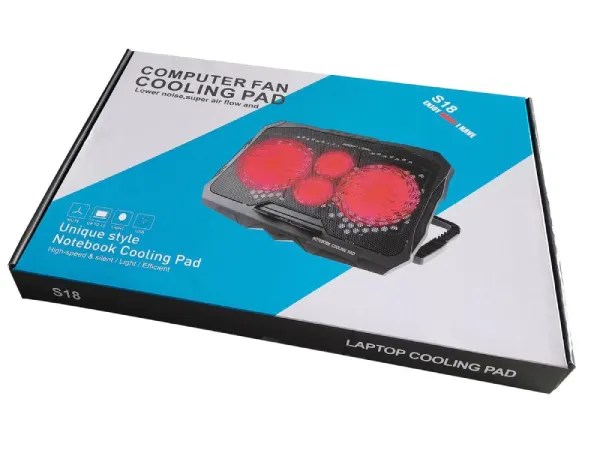 Βάση Ψύξης Laptop με LED & 4 Ανεμιστήρες –  10" έως 17" - Image 7