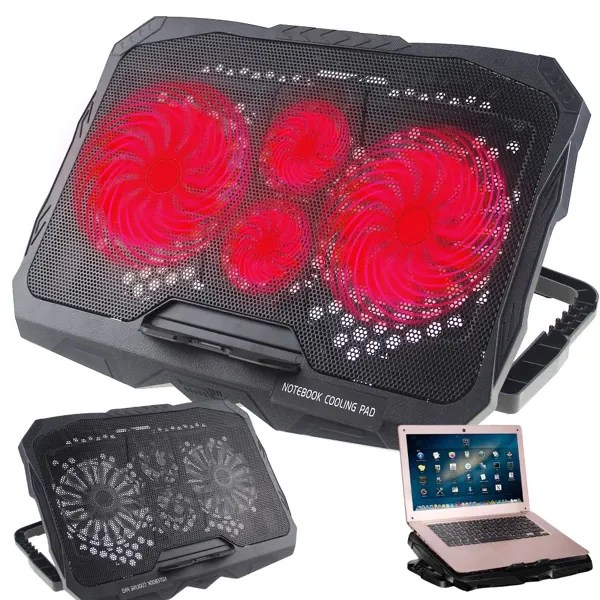 Βάση Ψύξης Laptop με LED & 4 Ανεμιστήρες –  10" έως 17"