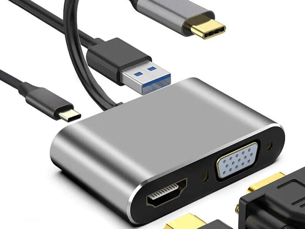 USB-C προς HDMI 4K / VGA / USB 3.0 / PD Hub Adapter - Image 4