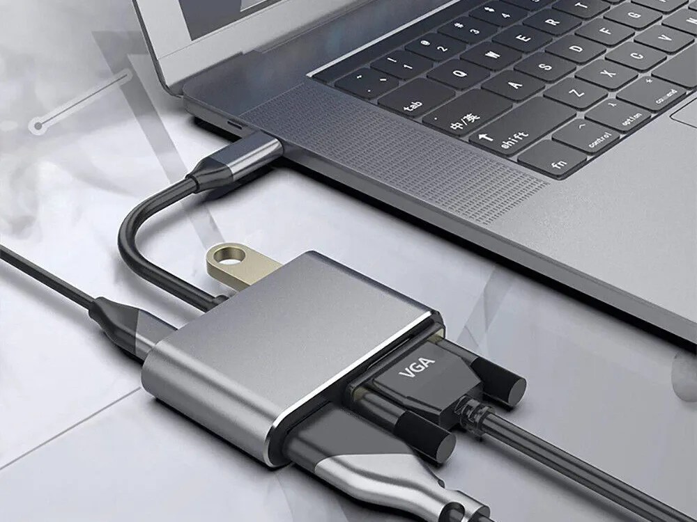 USB-C προς HDMI 4K / VGA / USB 3.0 / PD Hub Adapter - Image 2