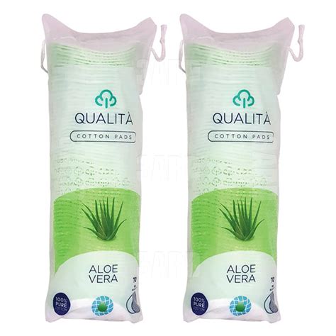 QUALITA  ALOE VERA COTTON PADS 70 PCS - قطع قطنية كواليتا بالصبار 70 قطعة