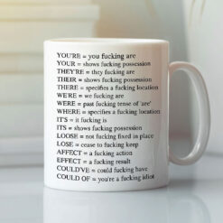 Angry Grammar Mug Fun Lettering Joke