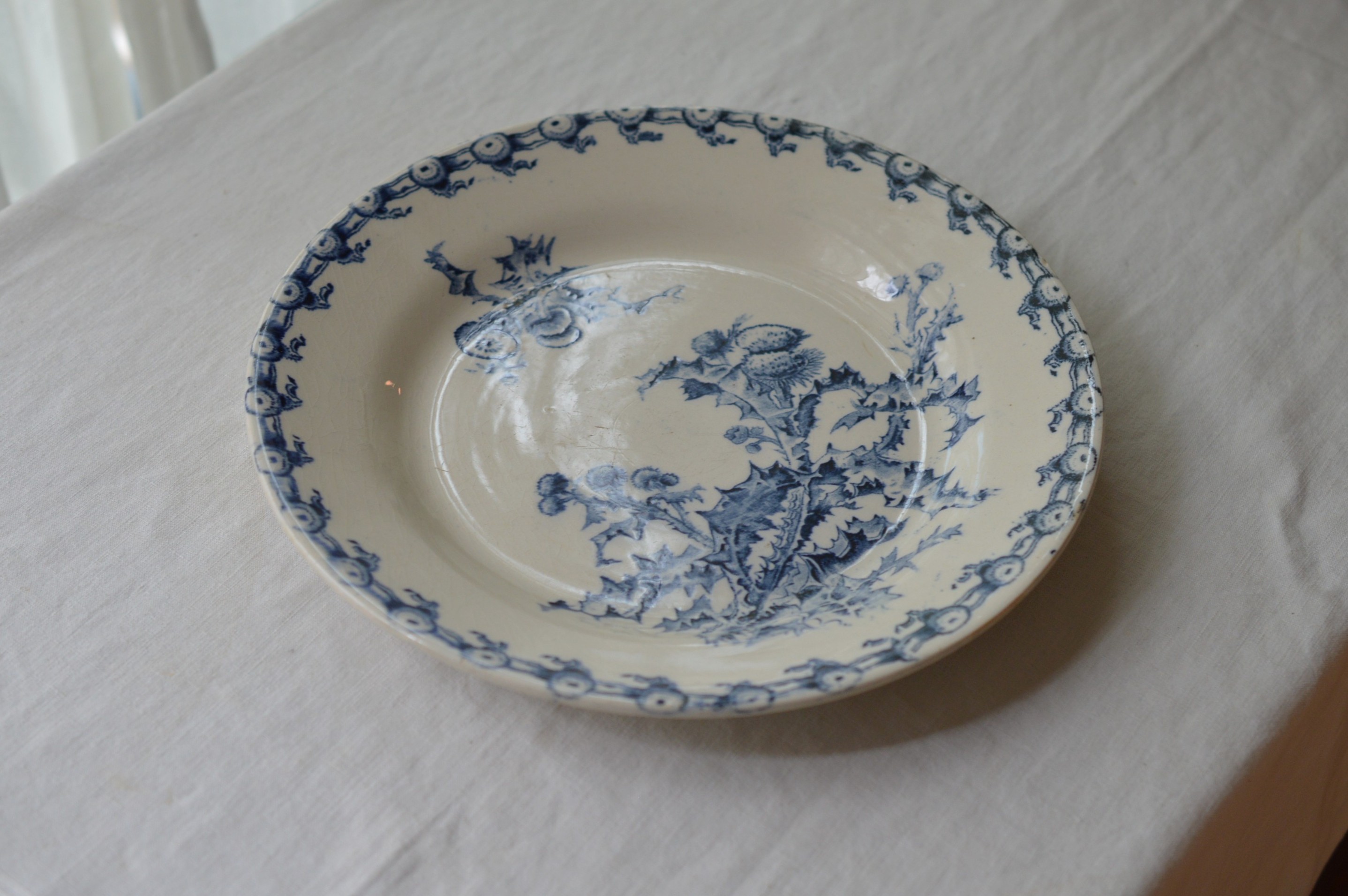 Gien Chardons 半深皿 ブルー – Tsubame Märkt