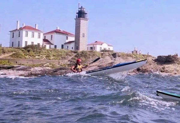 Me in the X2 at the lighthouse (photo by RICKA member M. Krabach)