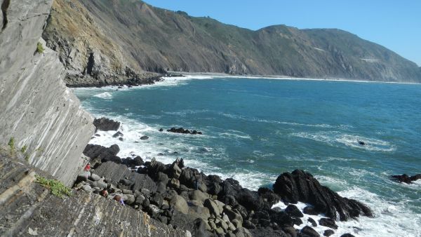 Devil's Slide on a halcyon day. See the person in the rocks on lower left for scale. - photo courtesy NR Cass Kalinski