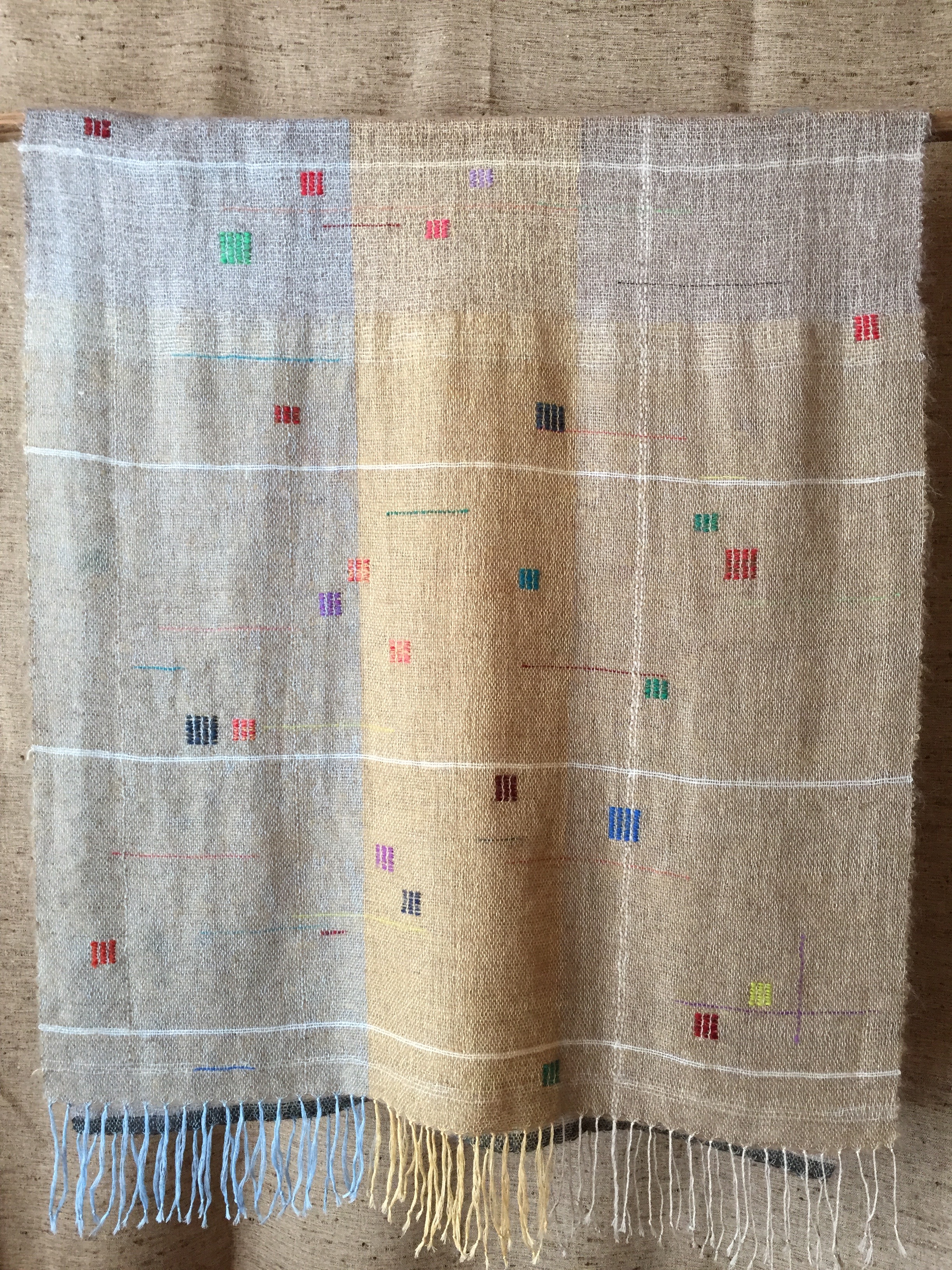 リネンウールストール（ステッチ）