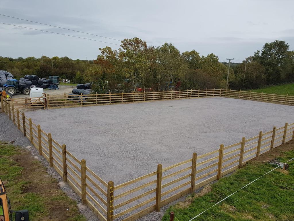 Excavation & build of outdoor horse arena co monaghan