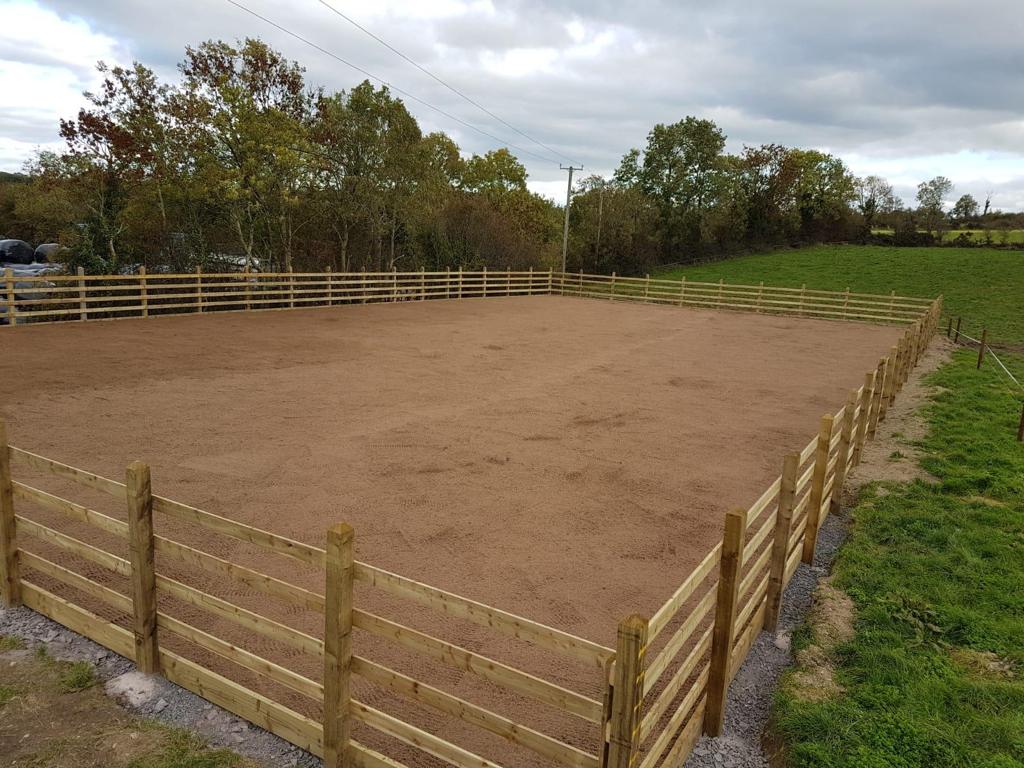 Excavation & build of outdoor horse arena co monaghan