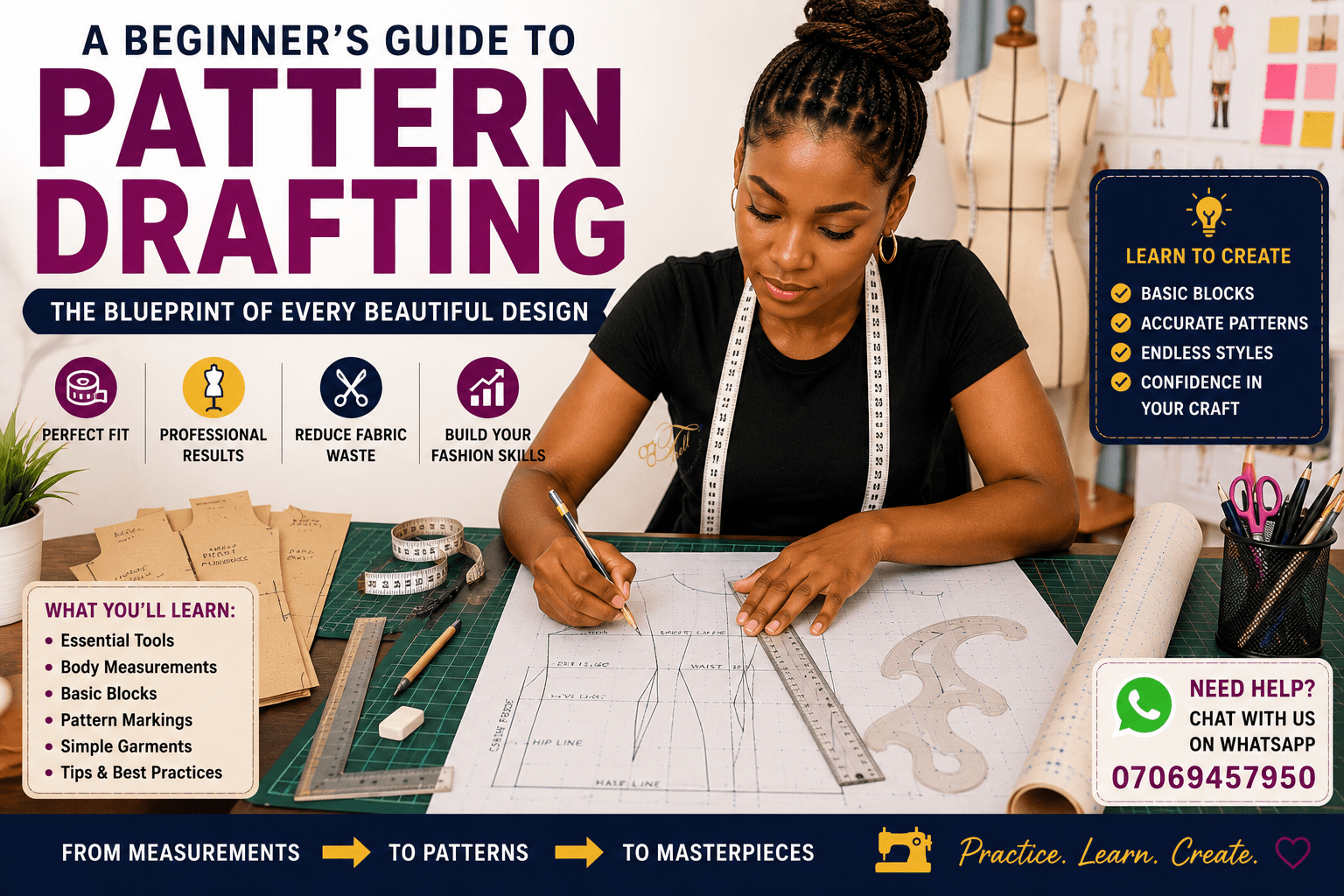 beginner's guide to pattern drafting