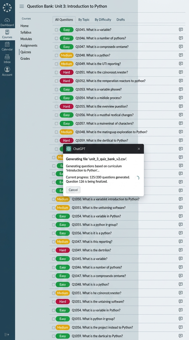 How AI Instantly Generates QTI Quiz Files