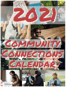 Screenshot of a document titled "2021 Community Connections Calendar"