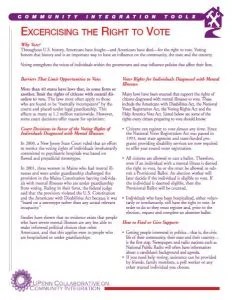 Screenshot of a document titled "Voting: Exercising the Right to Vote"