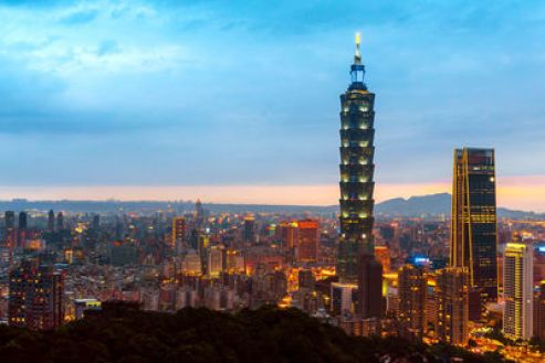 Skyline of Taipei cityscape Taipei 101 building of Taipei financ
