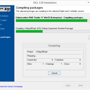 Componente embarcadero RAD Studio Delphi 11 Alexandria Jedi jvcl jcl project-jedi.github.io