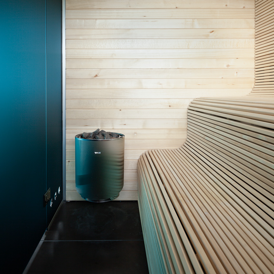 Badstuinnredning i osp.