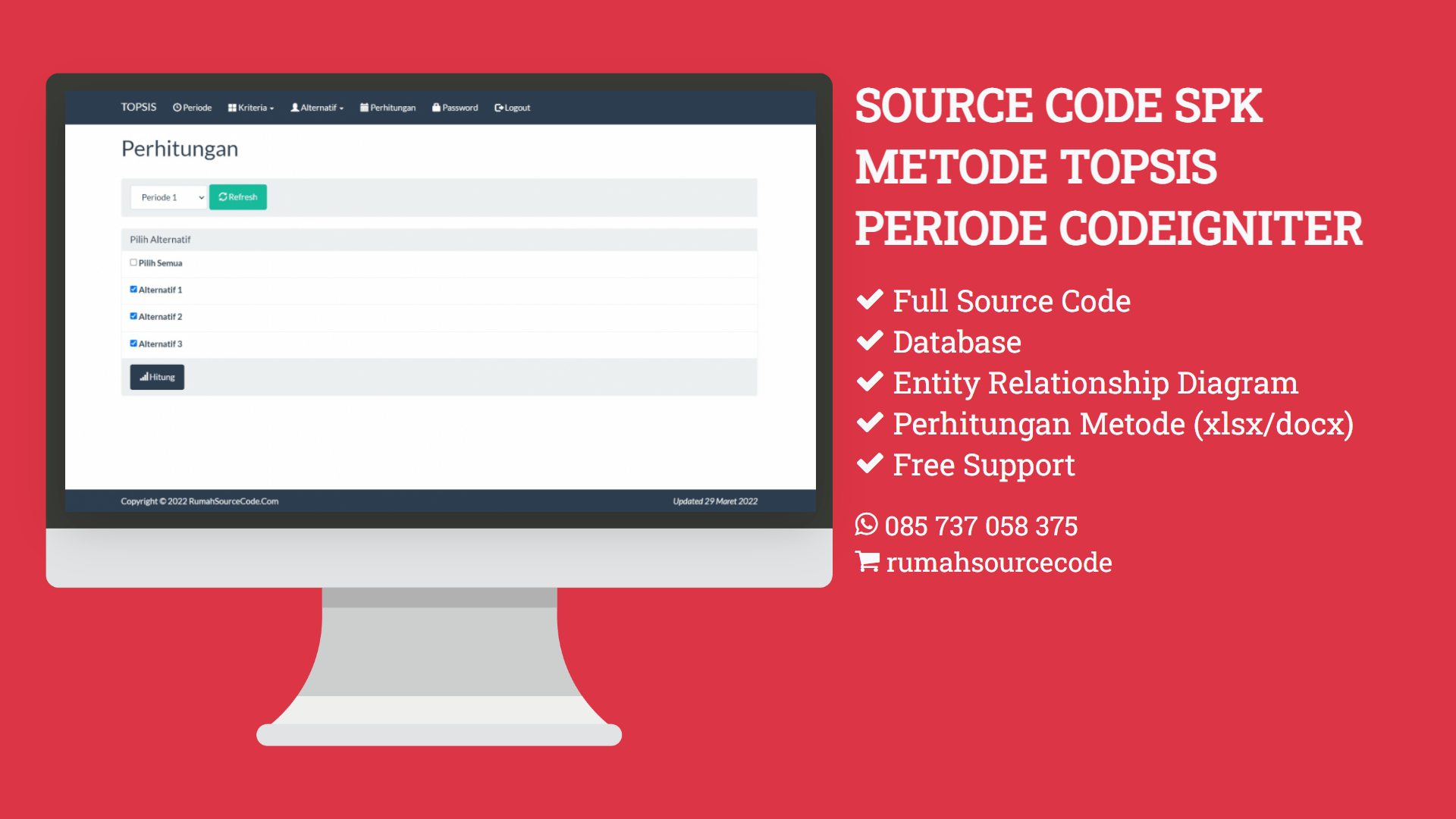 Source Code SPK Metode TOPSIS Periode Codeigniter
