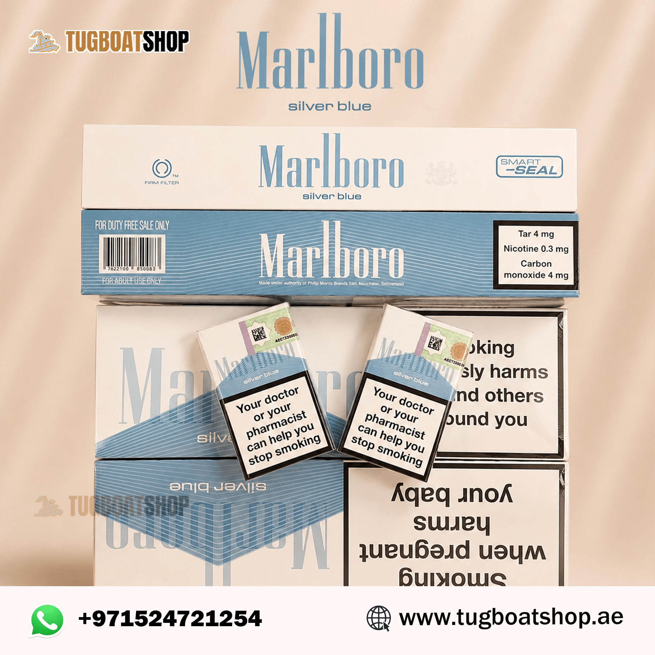 Marlboro Cigarettes Silver Blue in Dubai UAE