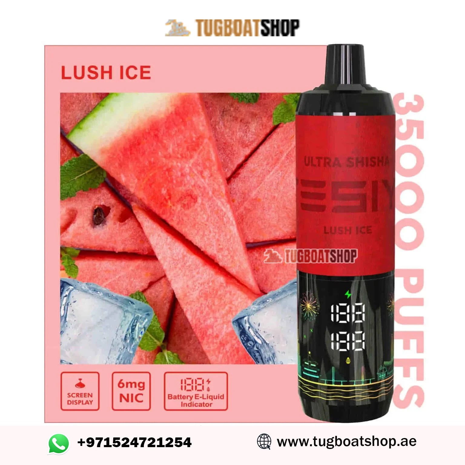 Tesiyi Ultra Shisha 35000 Puffs Lush Ice Disposable Vape In UAE