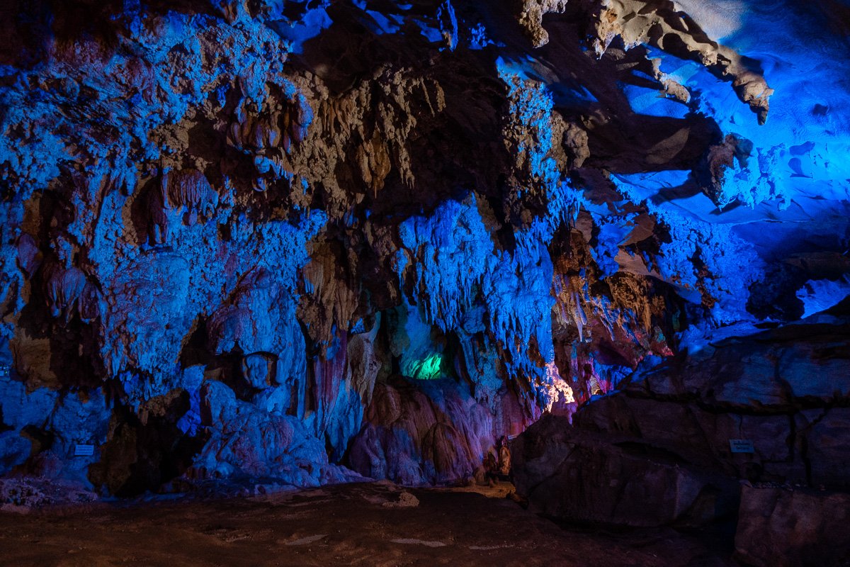 Sehr bunt beleuchtet