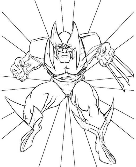 Free & easy to print wolverine coloring pages