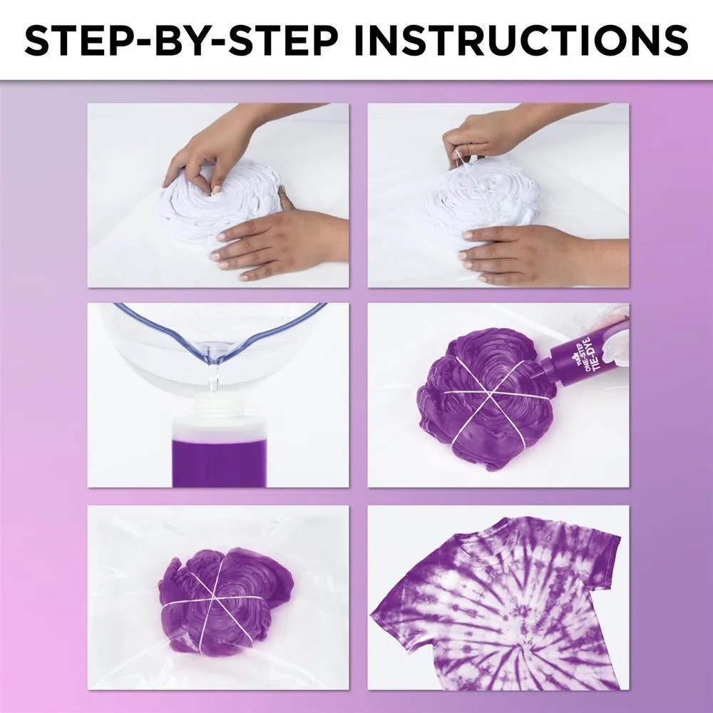 How To Tie Dye With Easy Step By Step Instructions Tulip Color Crafts