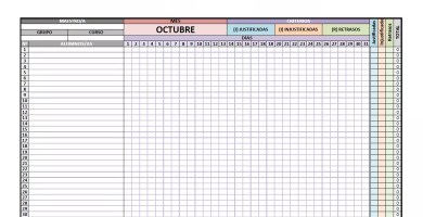 Lista de Control de Asistencia de Alumnos en Excel