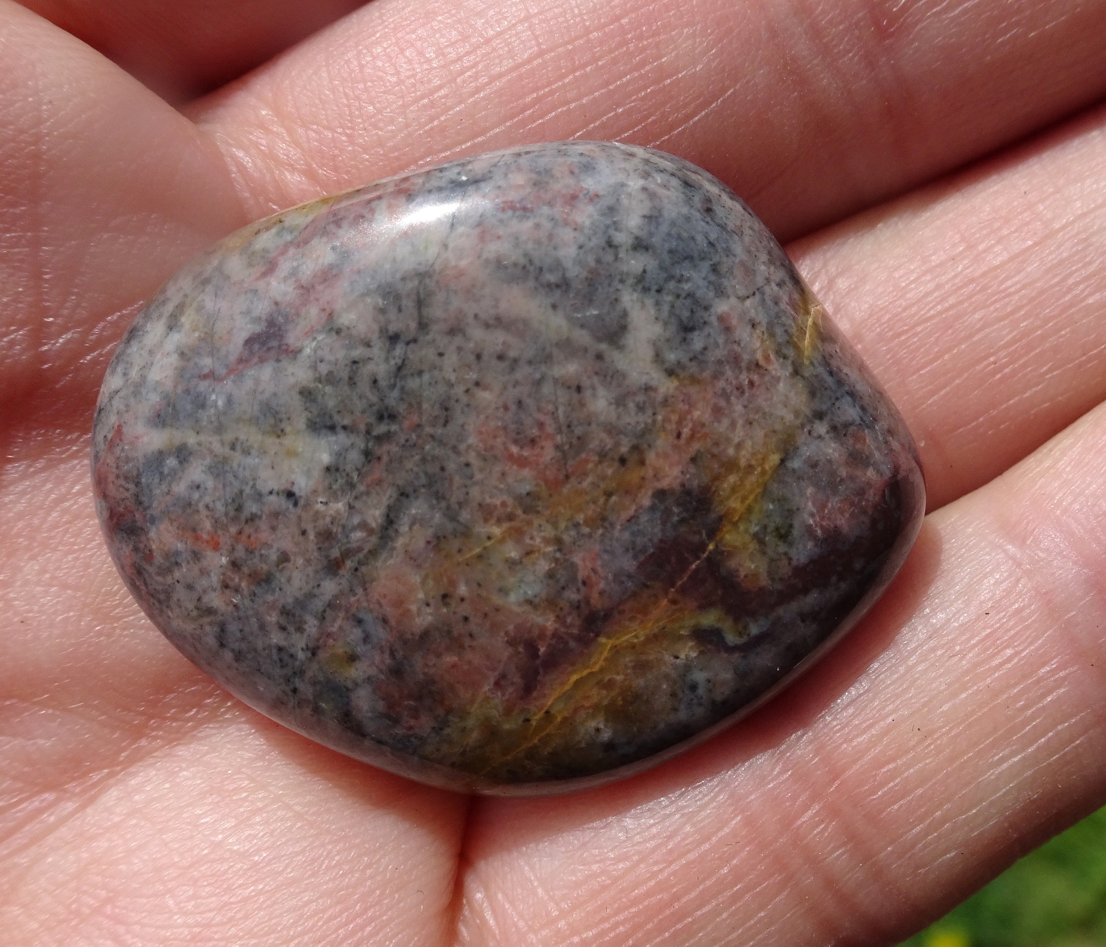 Mineral-stained stone.
