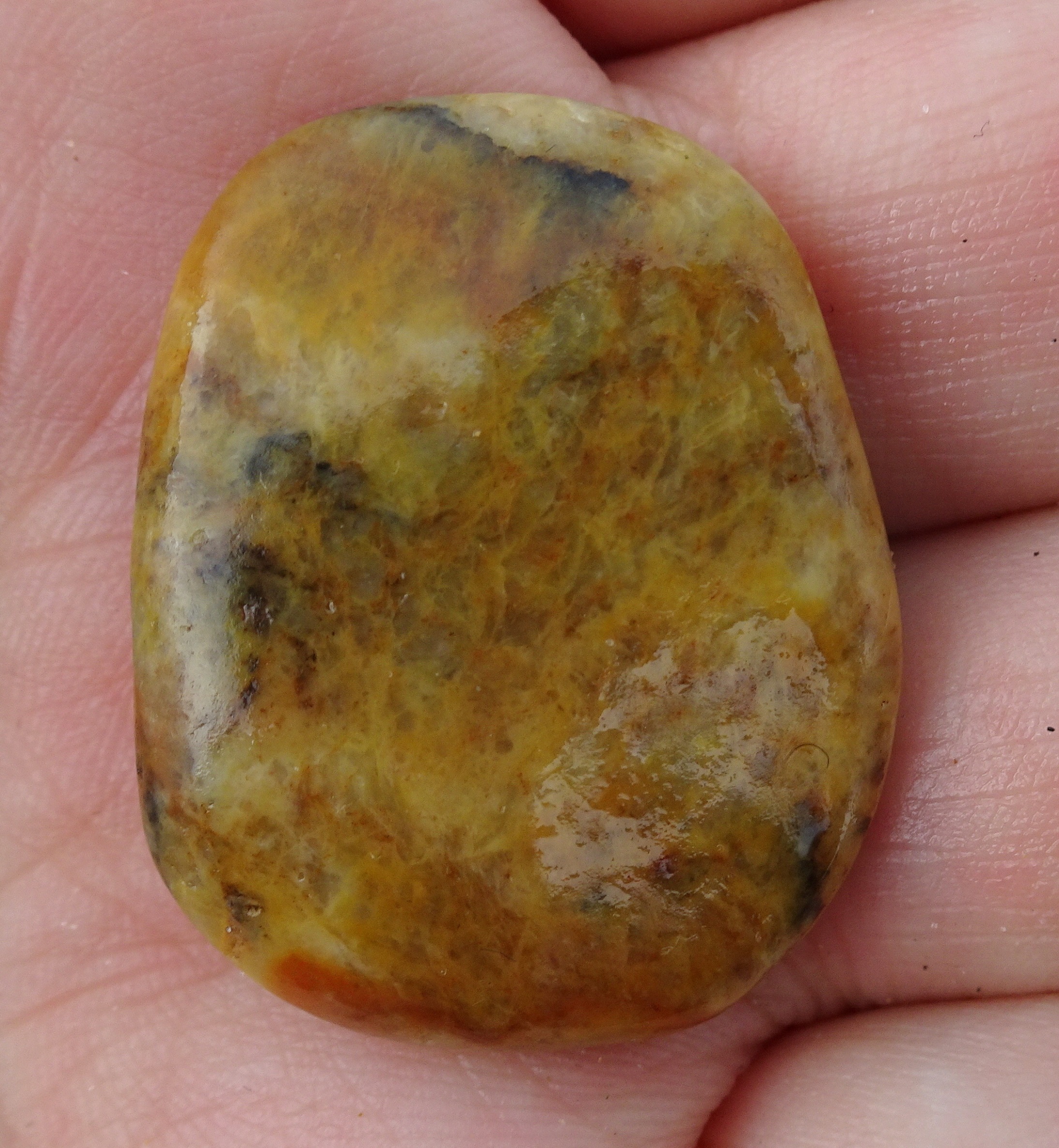 Iron-stained quartz.