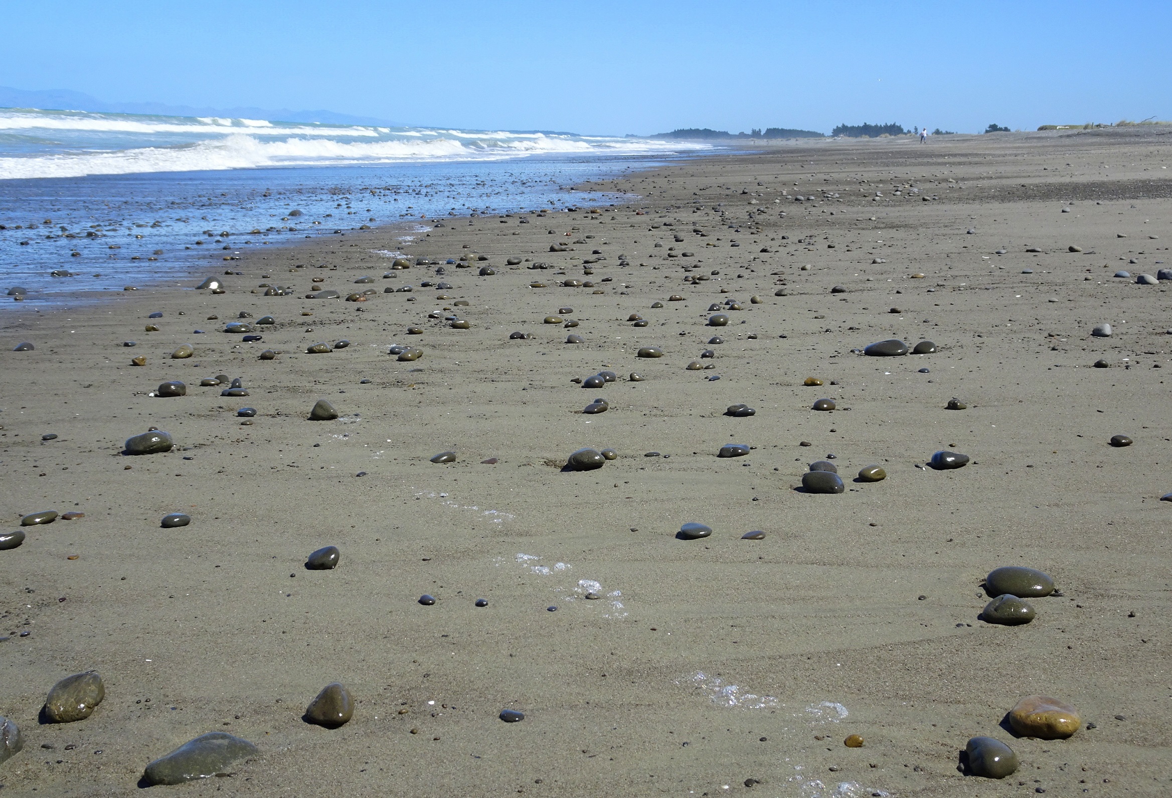Amberley Beach, looking south.