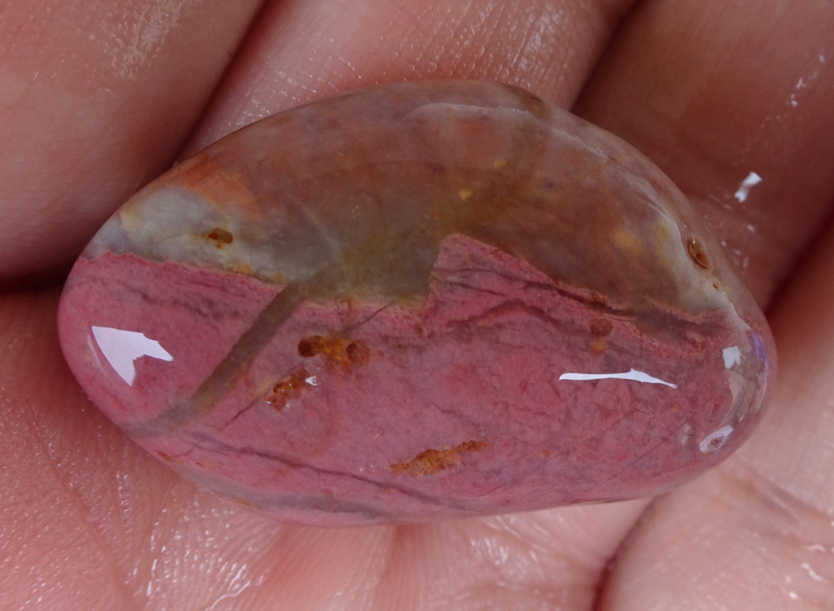 Small and very pink.