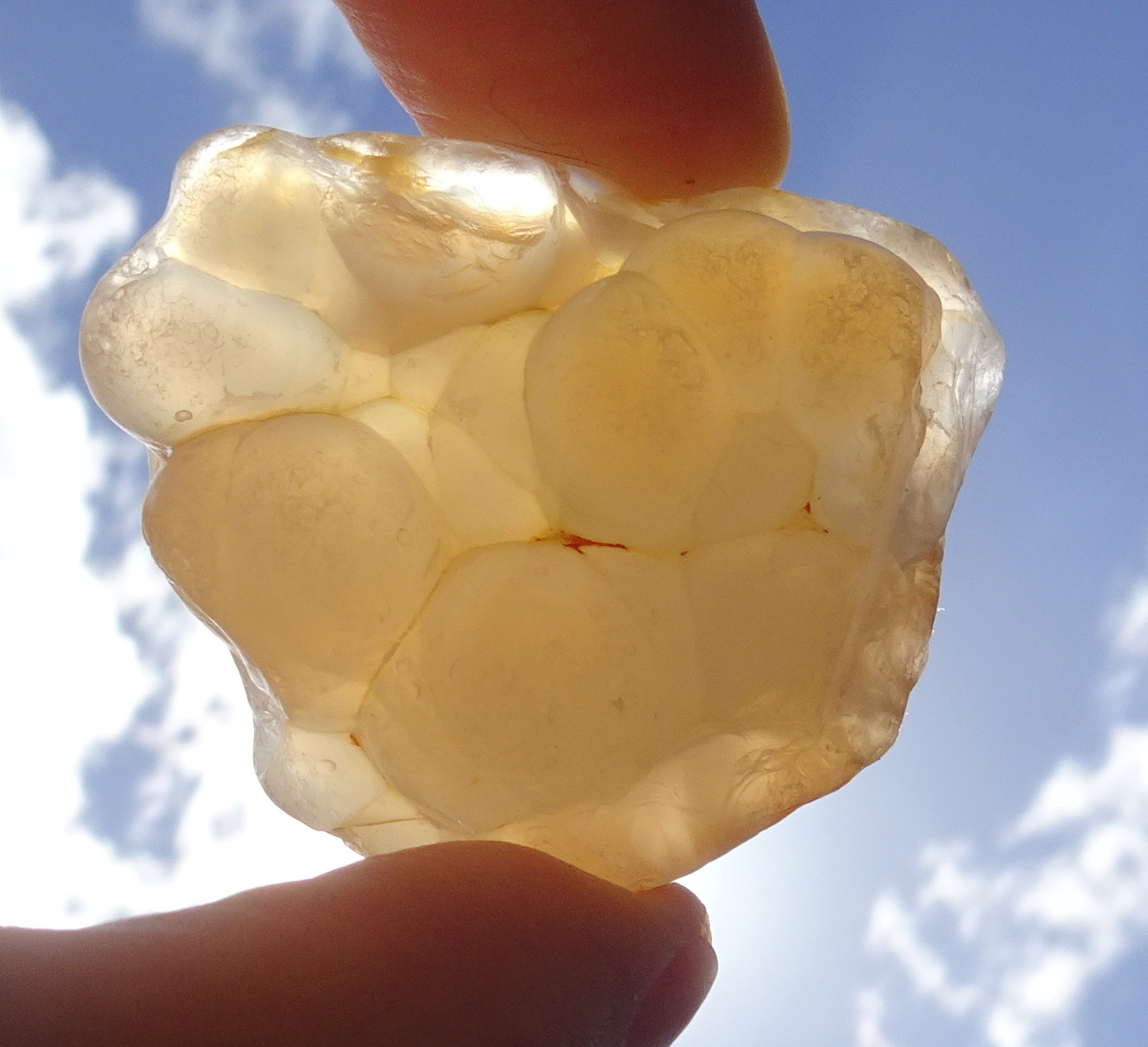 Held up to the sun.