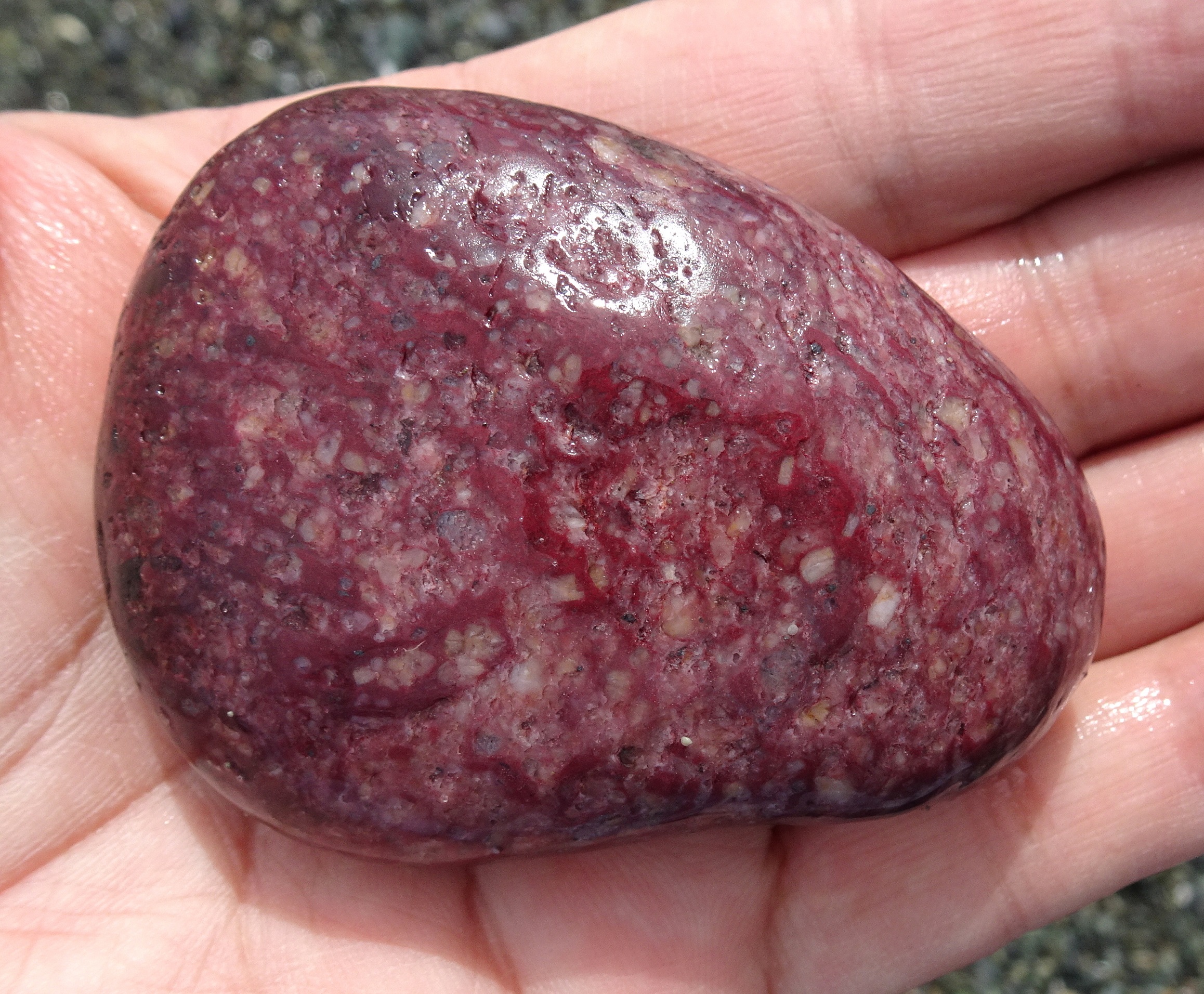 I found a slightly smaller bright purple stone like this yesterday. This one is even better.