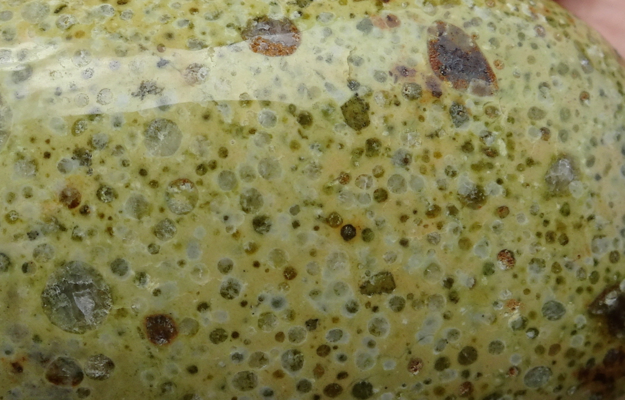 Close-up of polished stone.