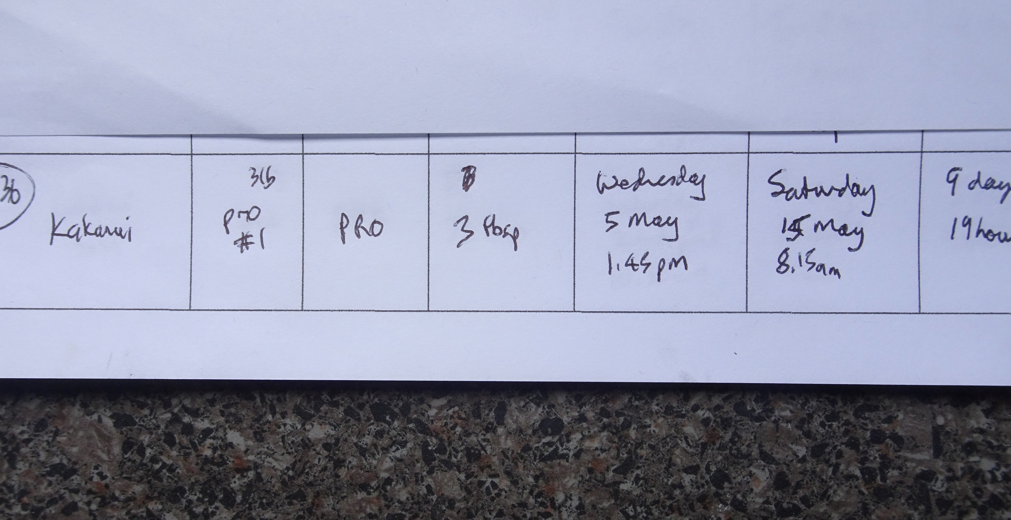 Tumbling Log entry.
