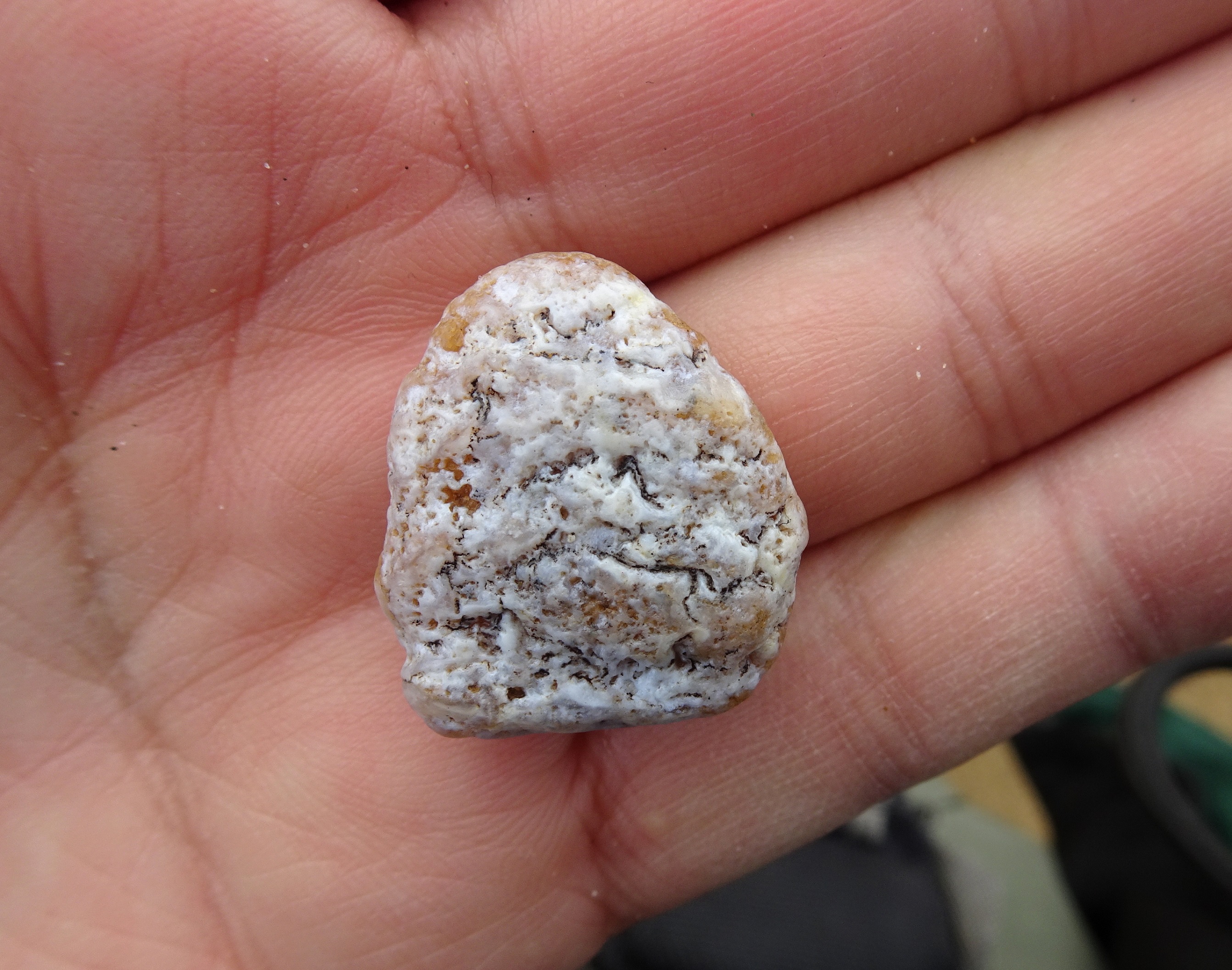 Stone 4 - likely also to be chalcedony of some kind, maybe dendritic.