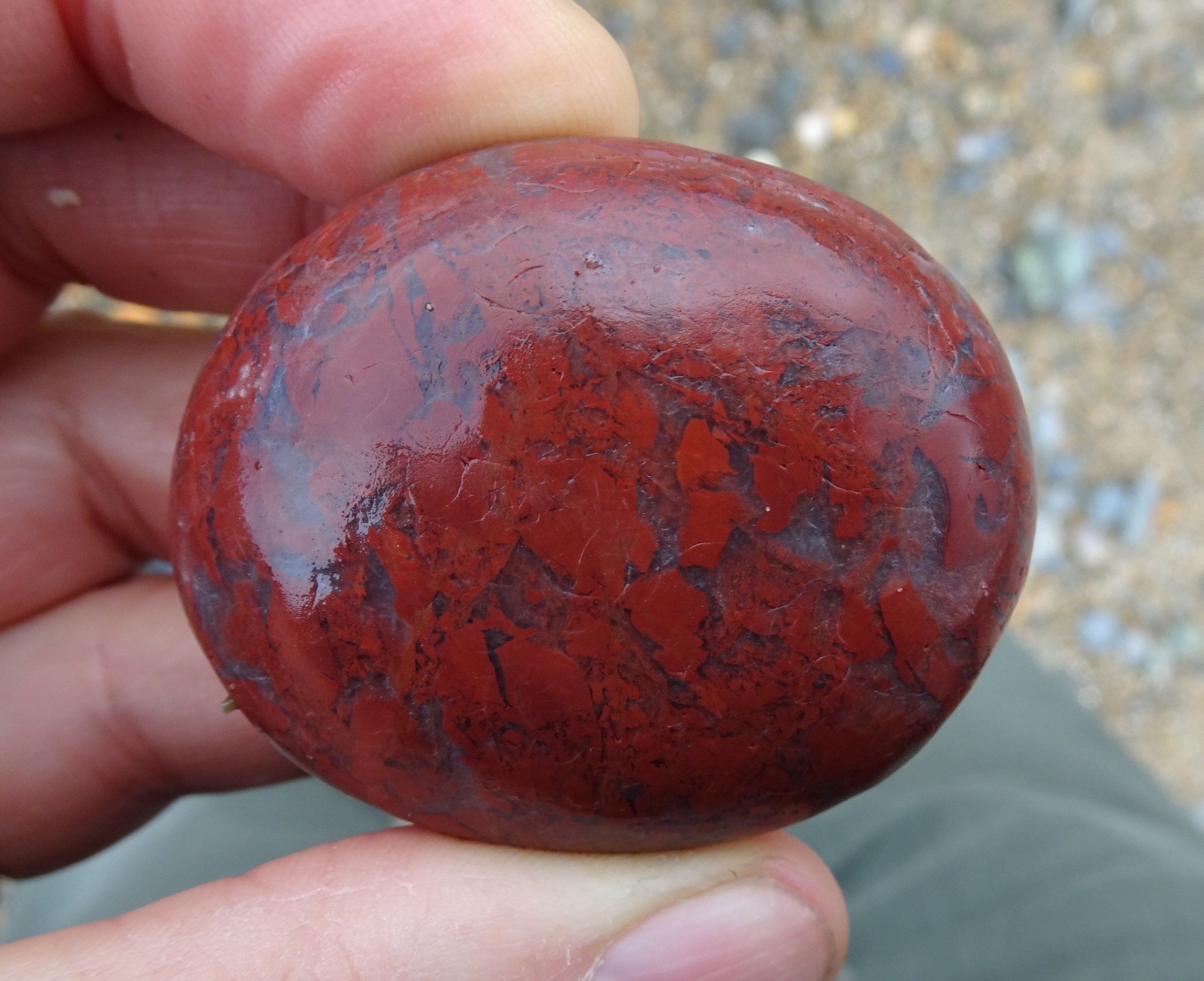 Darker brecciated jasper.
