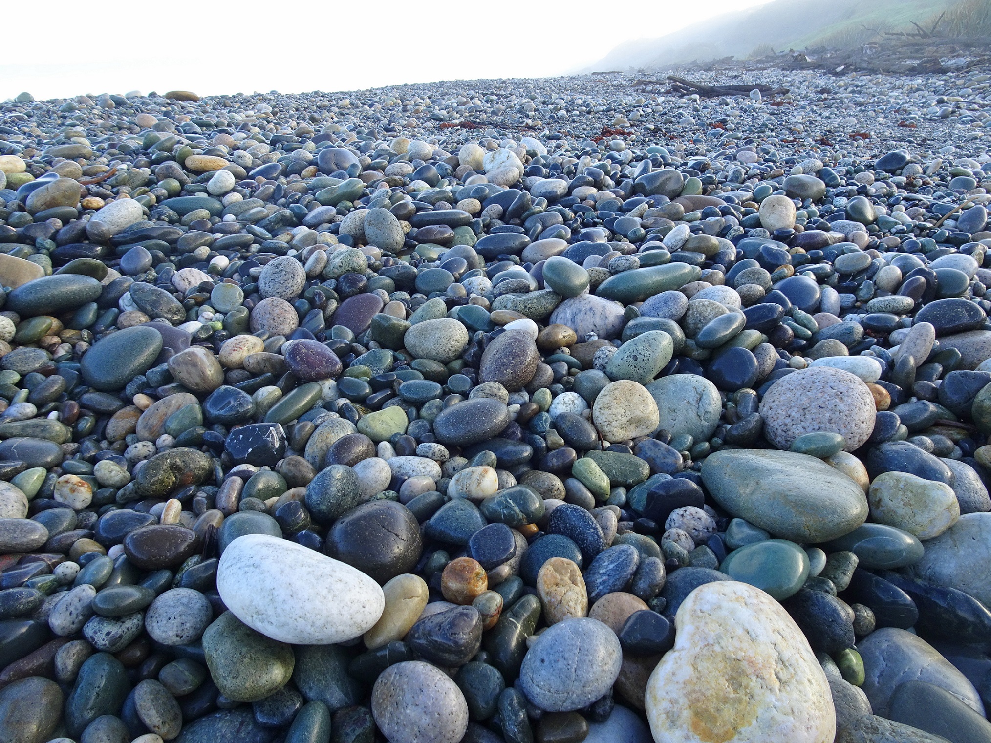 The stones on the beach below McCracken's Rest.