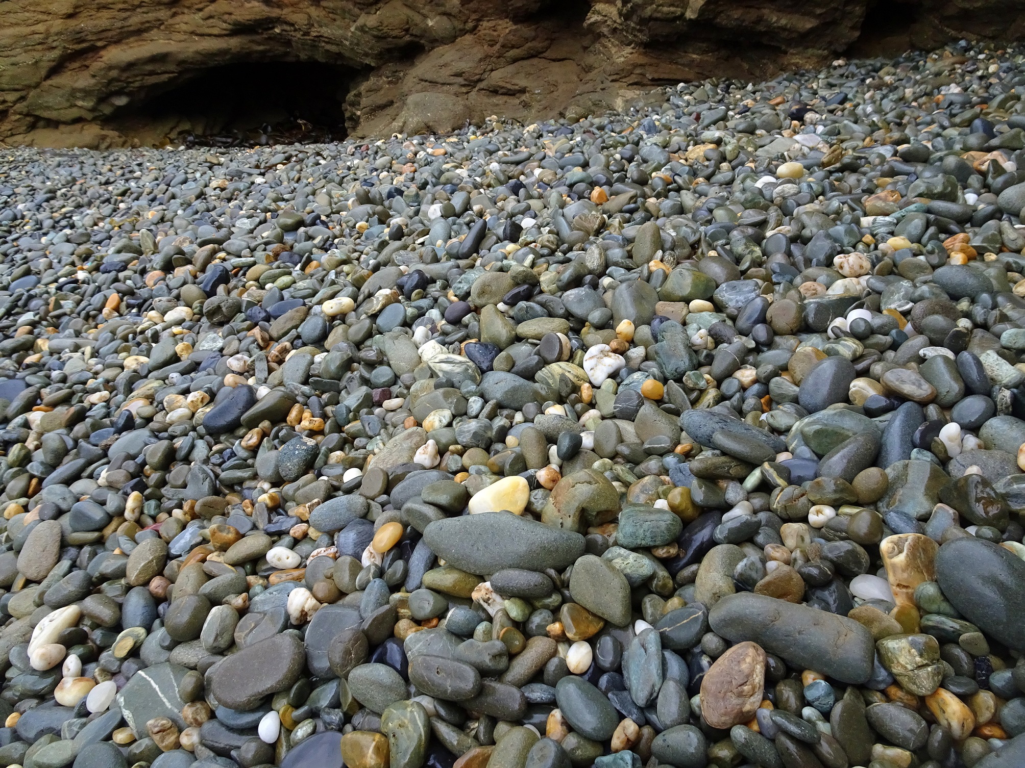 Kakanui beach stones, from the southern end, in a small bay.
