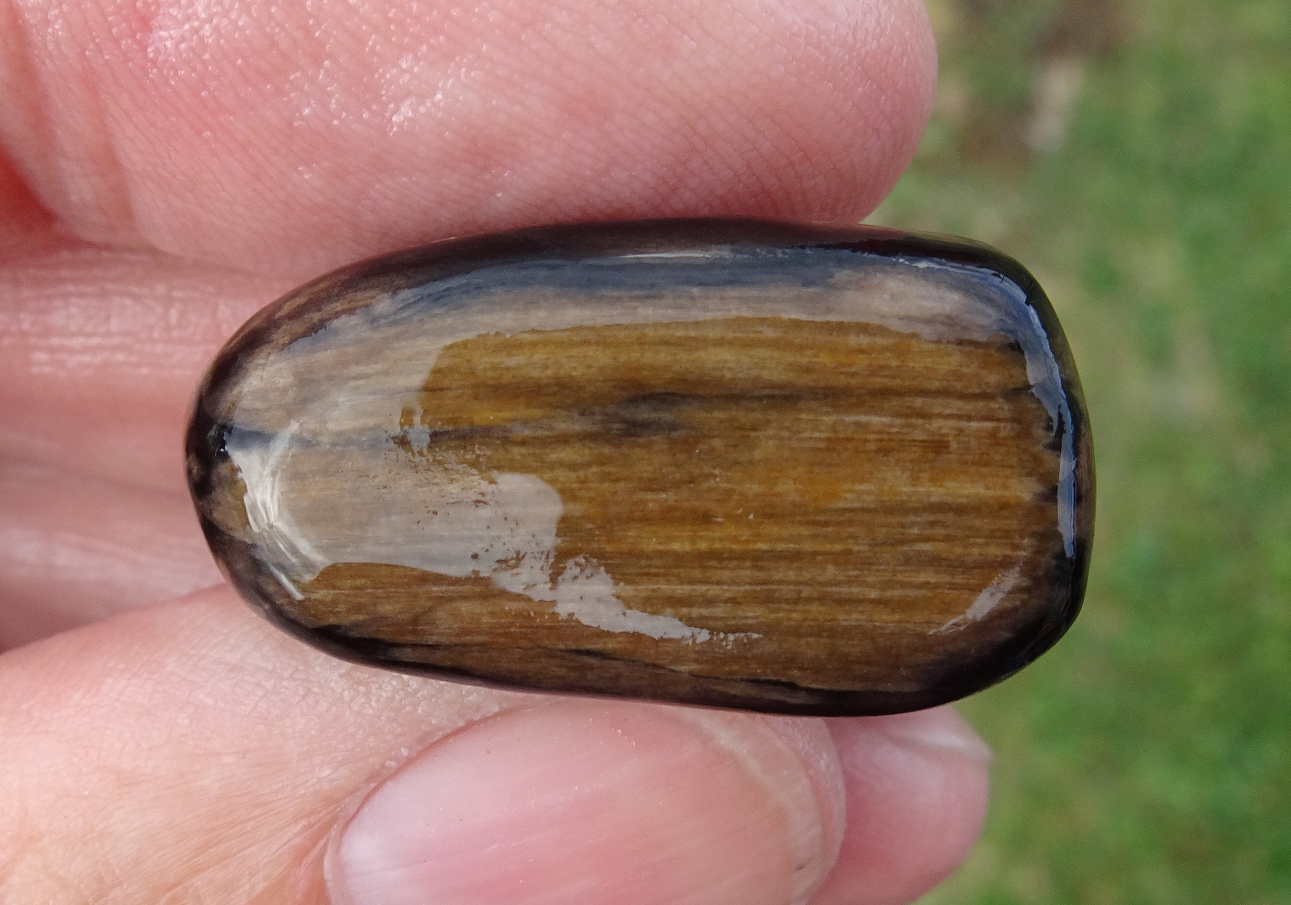 The stone on the day it was found. View of Side 1.