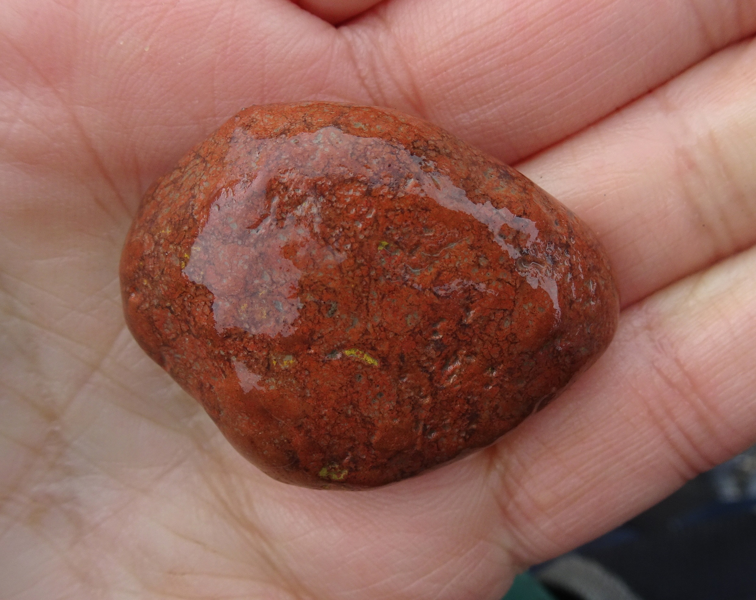 Red jasper with some yellow.