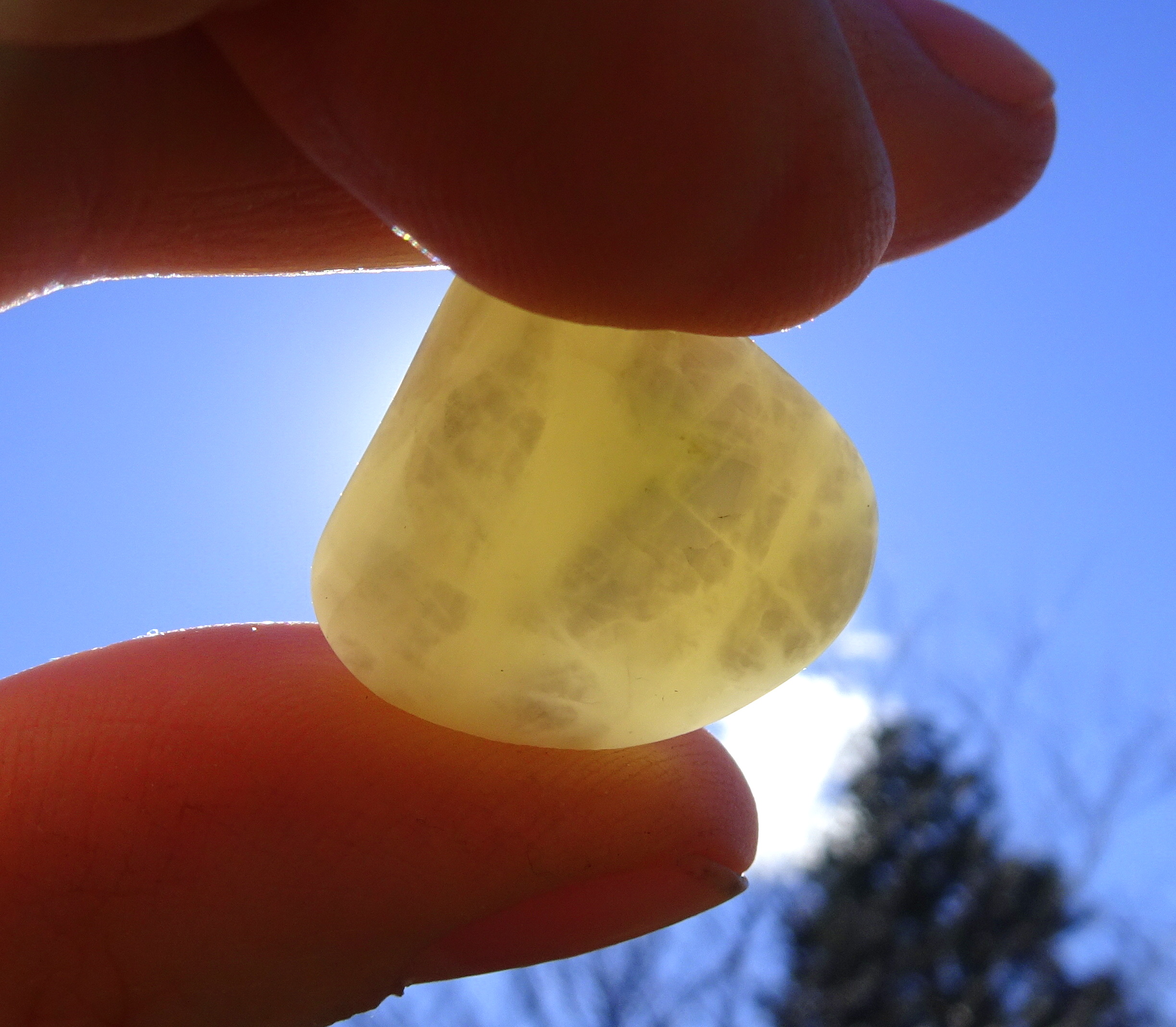 Held up to the sun.