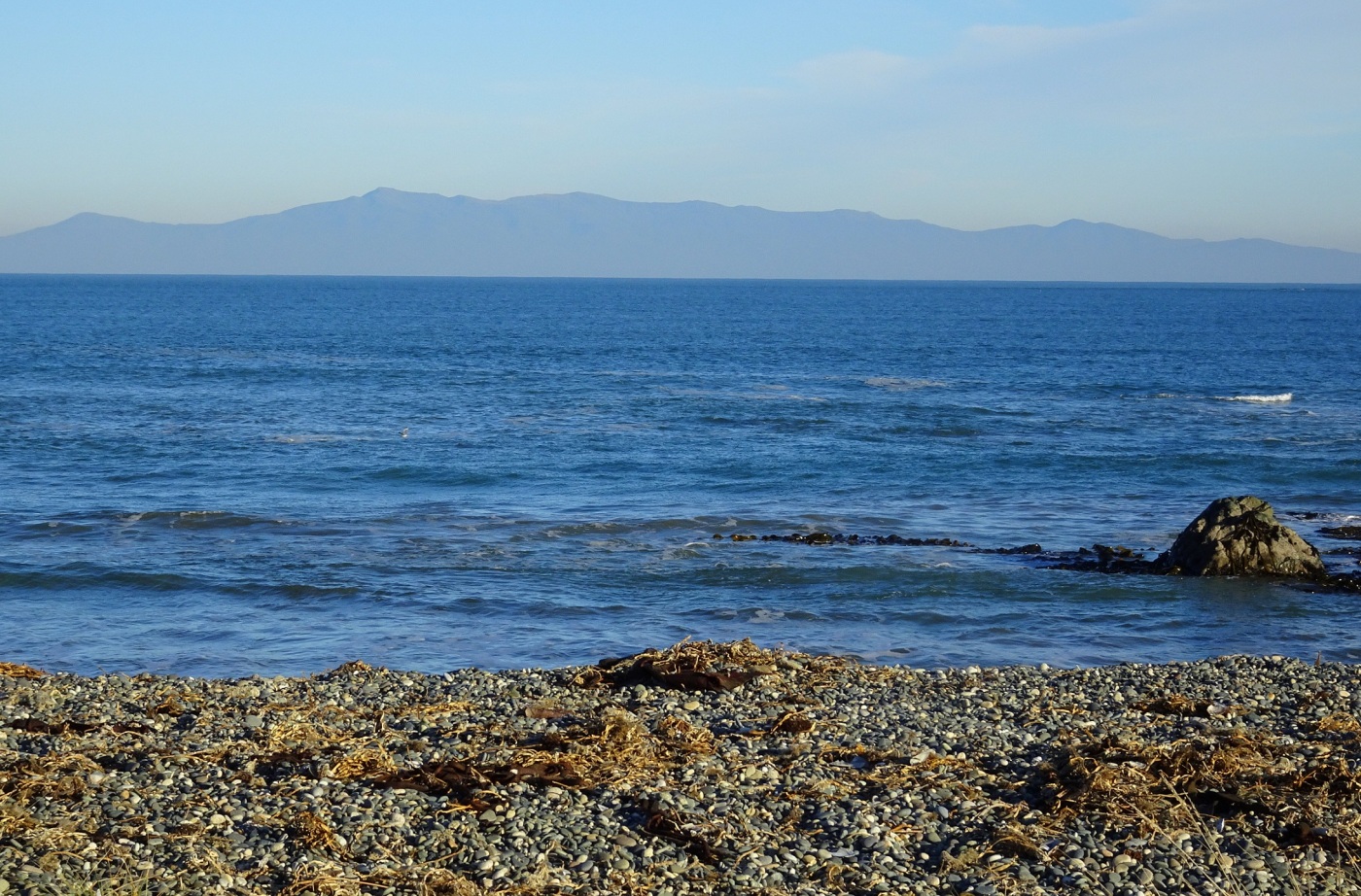 Looking from the Back Beach towards Rakiura/Stewart Island.