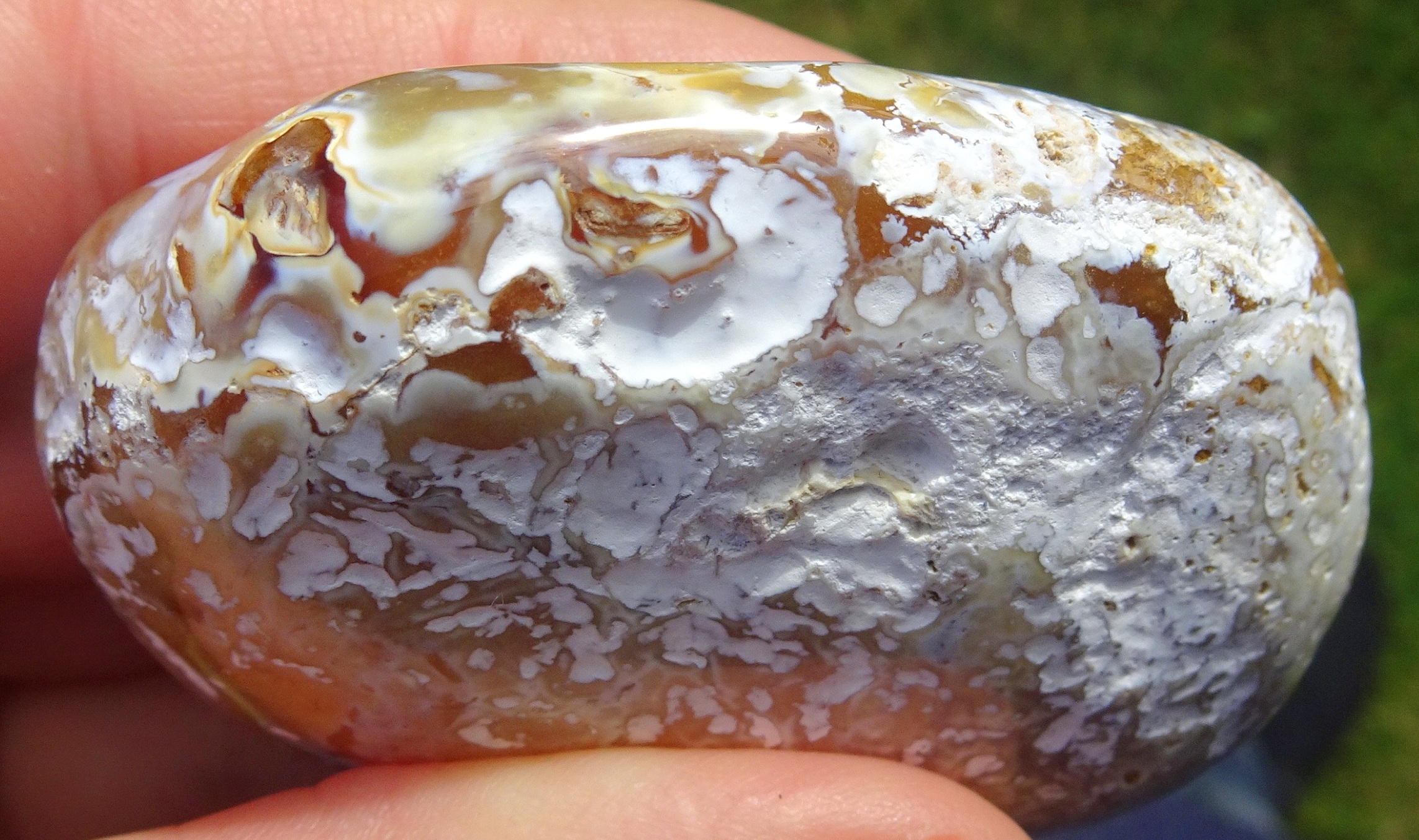 Edge of stone, polished.