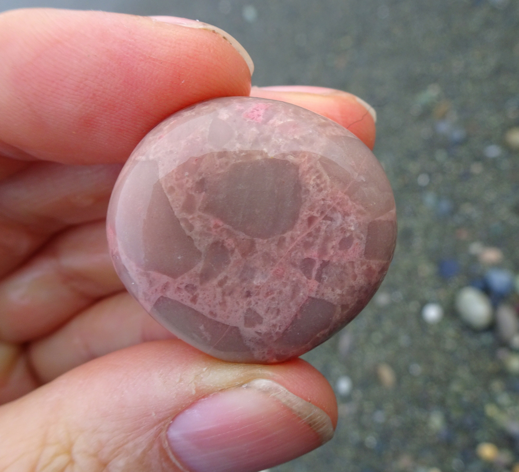 Stone #5 when found on Gemstone Beach.