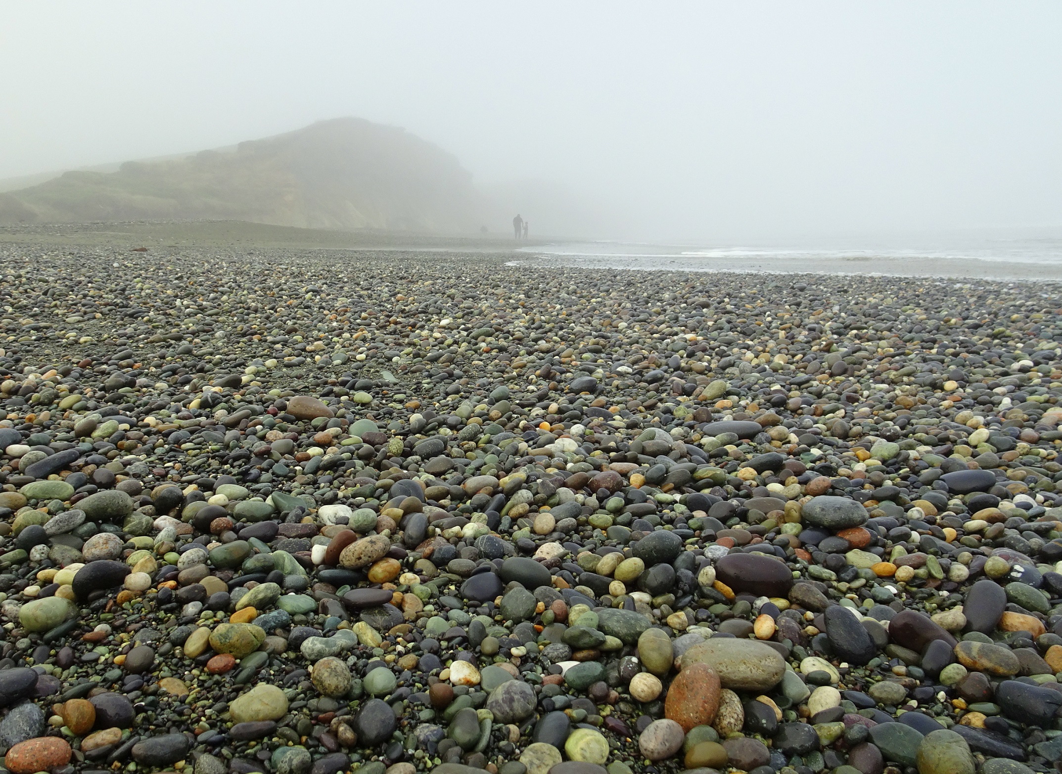 It was a very foggy day on Gemstone Beach!